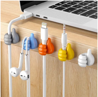 Cute Thumbs Wire Clips Cable Holder (10 PCS)