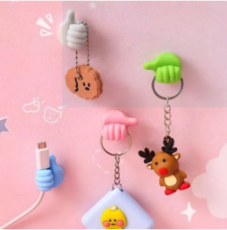 Cute Thumbs Wire Clips Cable Holder (10 PCS)