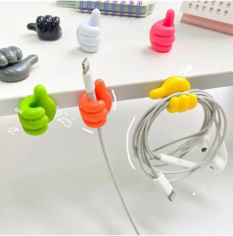 Cute Thumbs Wire Clips Cable Holder (10 PCS)