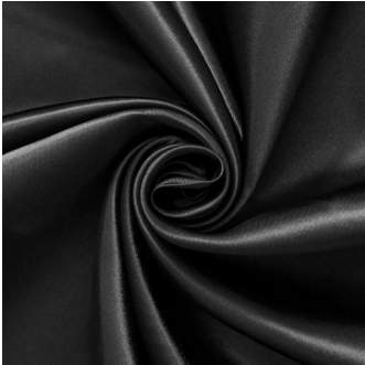 Black Plain Pure Silk Fabric High Quality Satin Unstitched for Girls & women